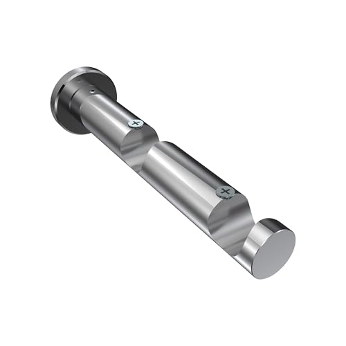 Interdeco Gardinenstangen Doppel-Wandhalter/Träger Chrom 7,5 und 14,5 cm Abstand offen 2-läufig 20 mm Ø Platon (2 Stück) von INTERDECO