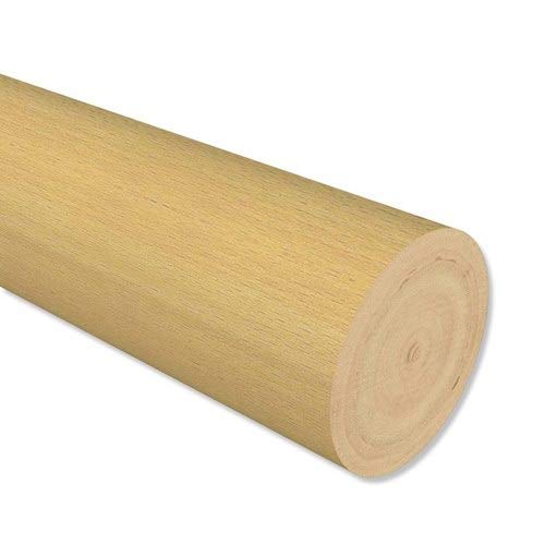 Interdeco Holzstange in Buche lackiert 28 mm Ø für Gardinenstangen, 100 cm von INTERDECO