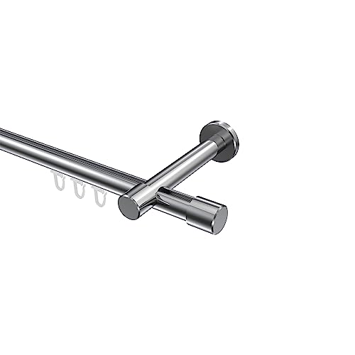 Interdeco Innenlauf Gardinenstange Chrom 20 mm Ø Prestige Santo, 180 cm von INTERDECO