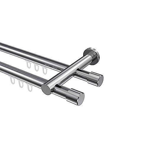 Interdeco Innenlauf Gardinenstange Chrom doppelläufig 20 mm Ø Platon Santo, 400 cm Interdeco Innenlauf Gardinenstange Chrom doppelläufig 20 mm Ø Platon Santo, 400 cm von INTERDECO