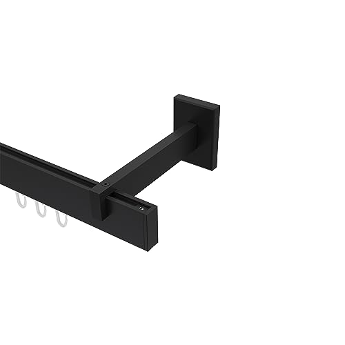 Interdeco Innenlauf-Gardinenstangen eckig/kantig Schwarz Typ 10212820, 140 cm Interdeco Innenlauf-Gardinenstangen eckig/kantig Schwarz Typ 10212820, 140 cm von INTERDECO