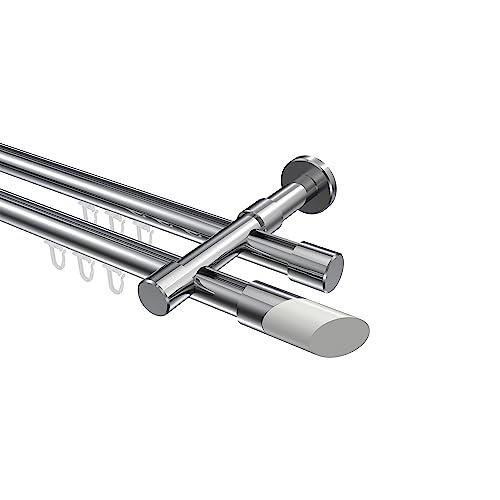 Interdeco Innenlaufstange/Gardinenstange Chrom doppelläufig 20 mm Ø Prestige Verano, 320 cm Interdeco Innenlaufstange/Gardinenstange Chrom doppelläufig 20 mm Ø Prestige Verano, 320 cm von INTERDECO