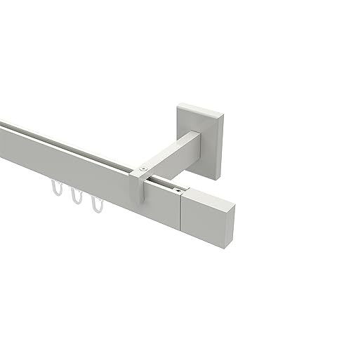 Interdeco Innenlaufstangen kantige/eckige Gardinenstangen Weiß Typ 10212919, 480 cm von INTERDECO