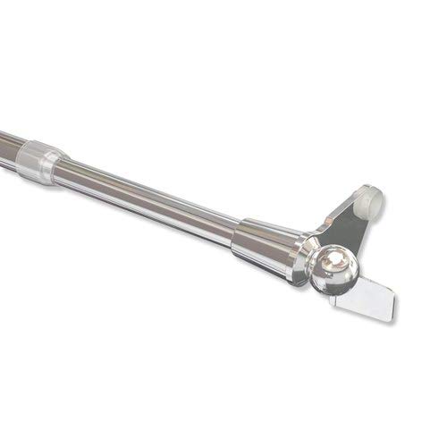 Interdeco Klemmstangen (2 Stück), Klemmfix Scheibenstangen Chrom in 10/8 mm Ø, Avanti, 60-80 cm ausdrehbar von INTERDECO