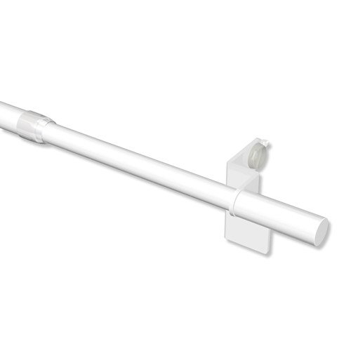 Interdeco Klemmstangen (2 Stück), Klemmfix Scheibenstangen Weiß in 10/8 mm Ø, Fina, 30-50 cm ausdrehbar von INTERDECO