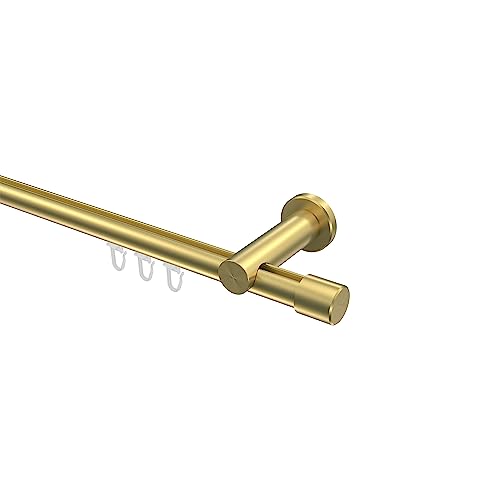 Interdeco Messing Optik Innenlauf Gardinenstange 20 mm Ø Platon Santo, 540 cm von INTERDECO