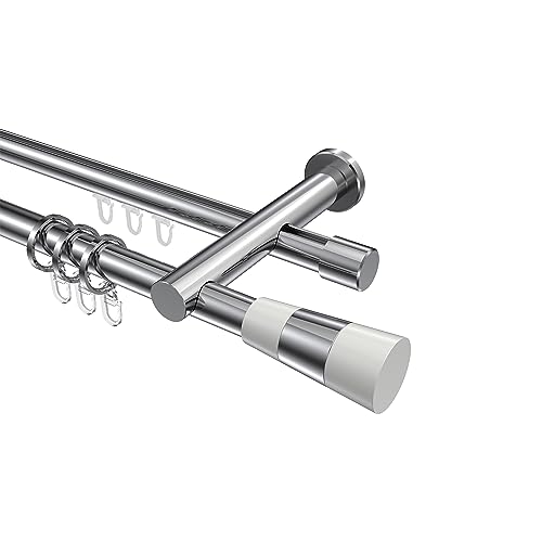 Interdeco Rundrohr-Innenlaufstangen/Gardinenstange Chrom 20 mm Ø Platon Tanara, 220 cm Interdeco Rundrohr-Innenlaufstangen/Gardinenstange Chrom 20 mm Ø Platon Tanara, 220 cm von INTERDECO