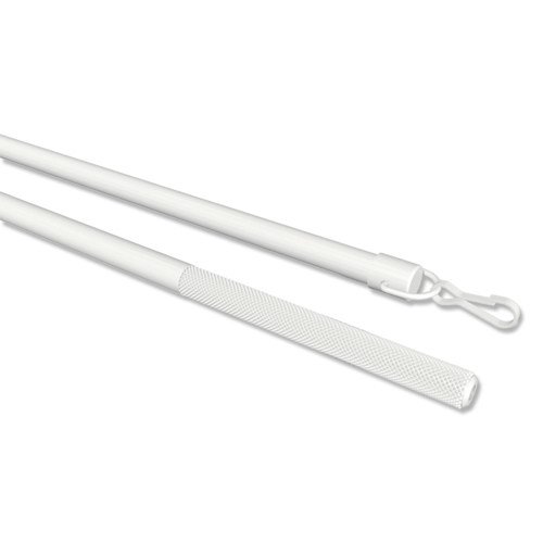 Interdeco Schleuderstab/Gardinenstab (1 Stück) Weiß aus Aluminium für Gardinen/Vorhänge, Simply, 100 cm von INTERDECO