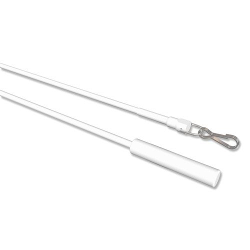 Interdeco Schleuderstab mit Griff Weiß aus Metall/Kunststoff für Gardinen/Schiebevorhänge, Trento, 125 cm von INTERDECO