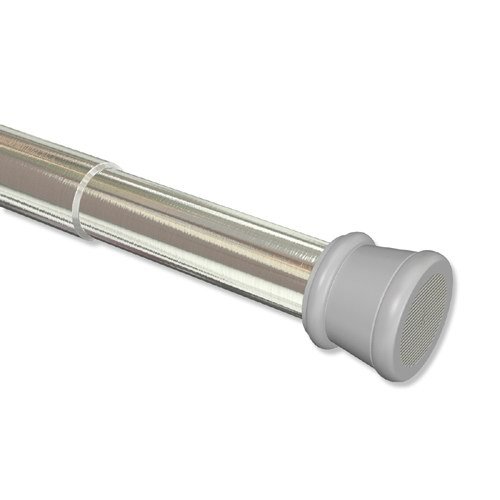 Interdeco Spannstange Edelstahl-Optik ausdrehbare Klemmstange mit Gummistopfen 26/23 mm Ø Tensofix, 125-220 cm von INTERDECO