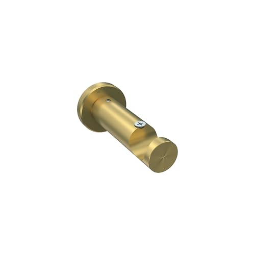 Interdeco Träger/Wandhalter Messing Optik, offen 7,5 cm Abstand, 1-läufig 20 mm Ø, Platon (2 Stück) von INTERDECO