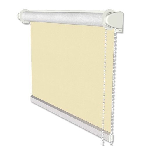 Interdeco Verdunkelungsrollos/Thermo-Rollo Beige BxH 98,5 x 175 cm ohne Bohren (Klemmfix-Rollo), Seitenzugrollo mit Silberbeschichtung von INTERDECO