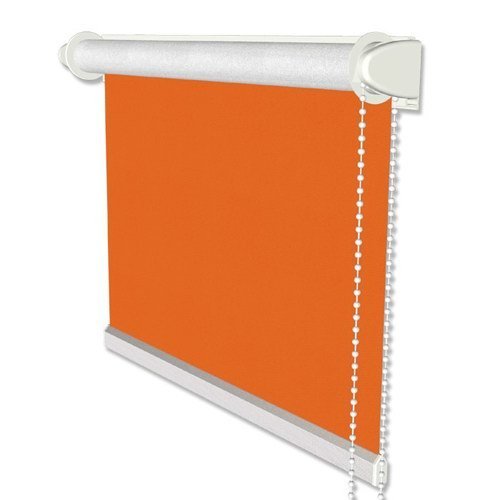 Interdeco Verdunkelungsrollos/Thermo-Rollo Orange (Terracotta) BxH 98,5 x 175 cm ohne Bohren (Klemmfix-Rollo), Seitenzugrollo mit Silberbeschichtung von INTERDECO