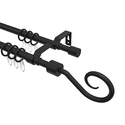 Interdeco ausziehbare Gardinenstange in Schwarz zweiläufig 13/16 mm Ø Hera Helix, 160-300 cm Interdeco ausziehbare Gardinenstange in Schwarz zweiläufig 13/16 mm Ø Hera Helix, 160-300 cm von INTERDECO