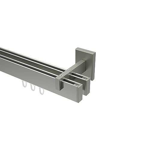 Interdeco eckige Innenlauf Gardinenstangen Edelstahl Optik 2-läufig Typ 10212821, 100 cm Interdeco eckige Innenlauf Gardinenstangen Edelstahl Optik 2-läufig Typ 10212821, 100 cm von INTERDECO