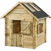 Spielhaus Garten holz Lodewijk mit Dachfenster 120x120x160cm - Intergard von INTERGARD