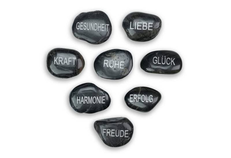 INTERGARDEN Dekokies Zierkies mit Gravur – poliert & hochglanz, 8 dekorative Steine im Set, (8 St) von INTERGARDEN