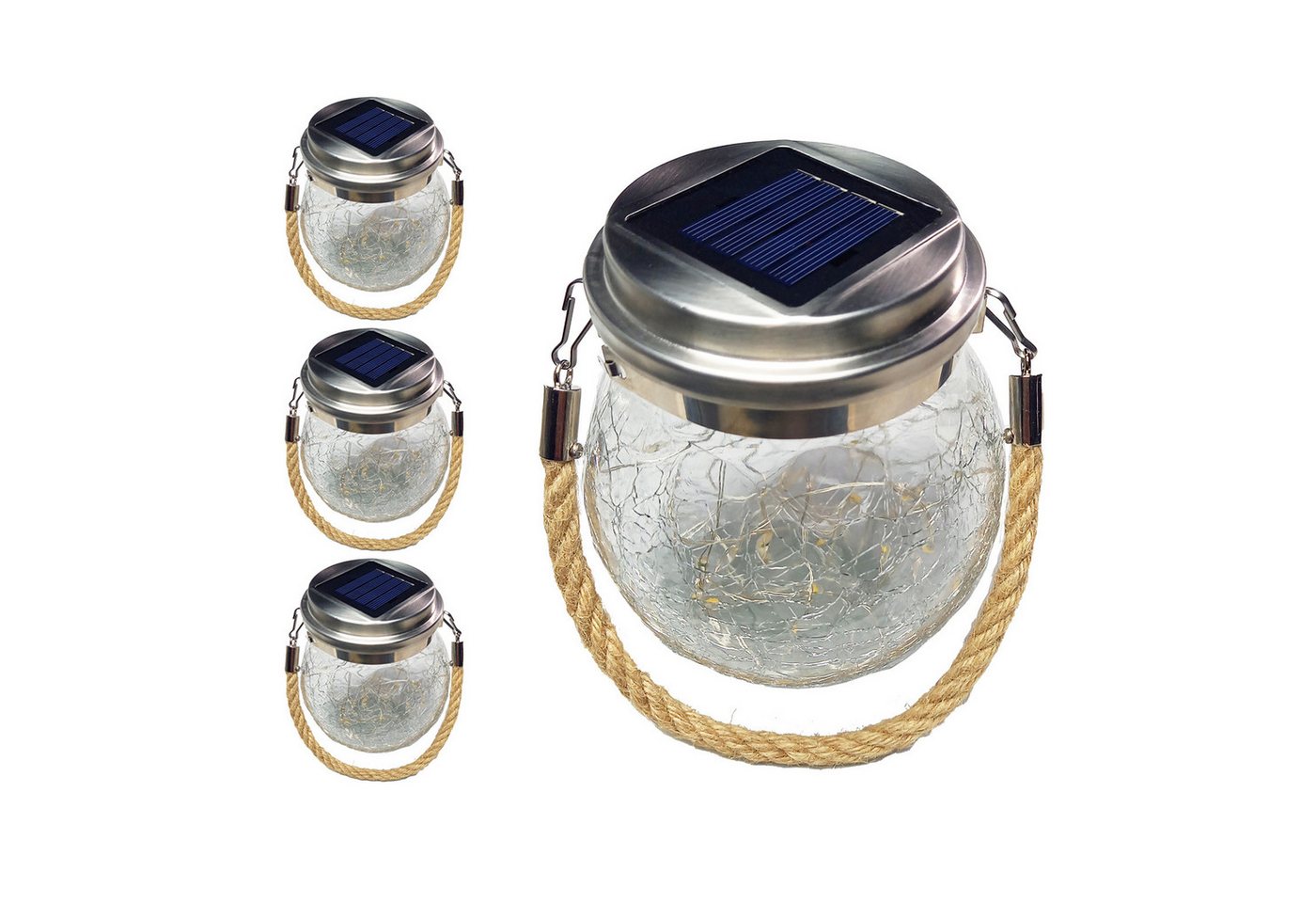 INTERGARDEN LED Solarleuchte 3er Set Solarlampe Glaskugel inkl. Akku – warmweiß & wetterfest INTERGARDEN LED Solarleuchte 3er Set Solarlampe Glaskugel inkl. Akku – warmweiß & wetterfest von INTERGARDEN