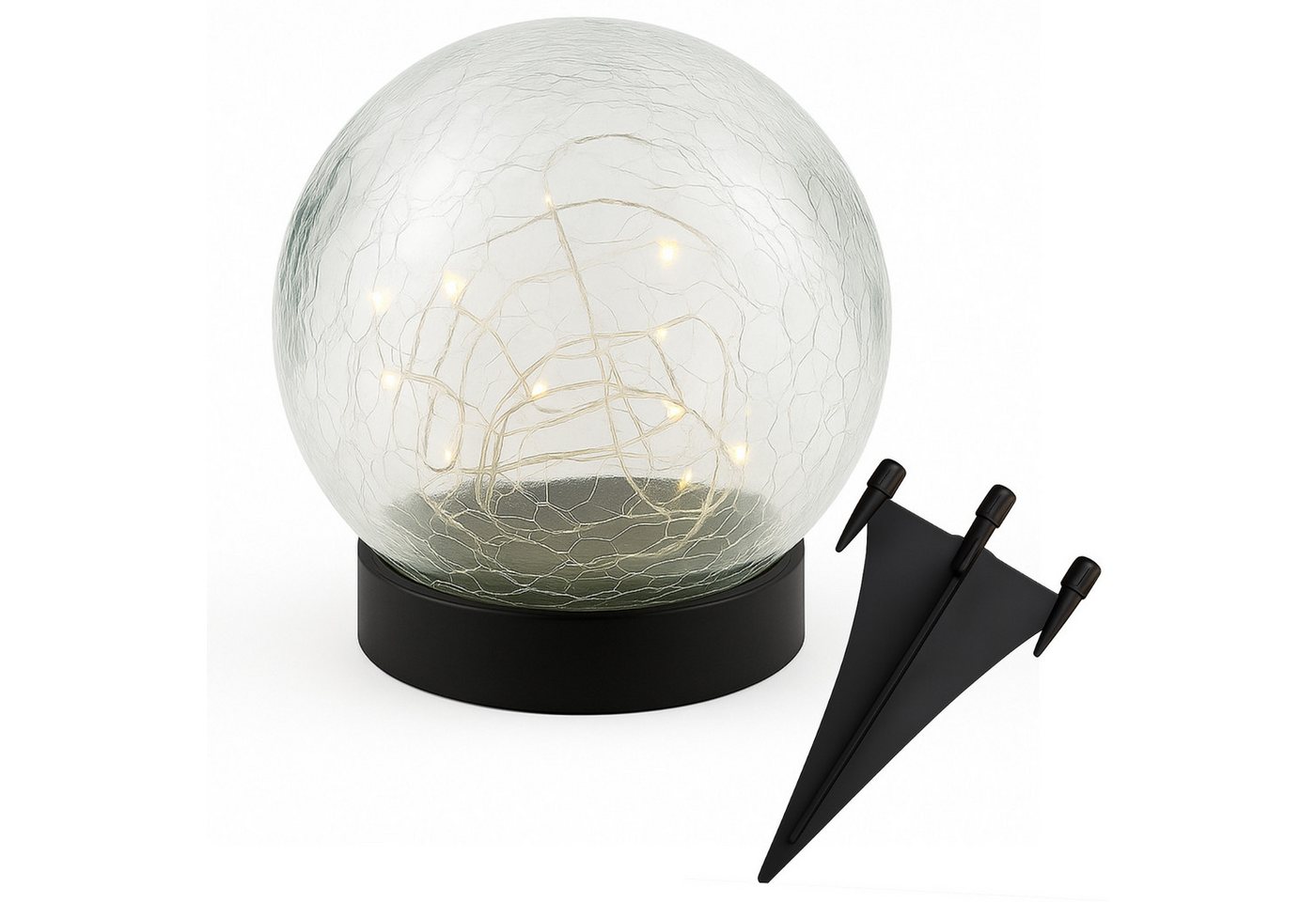 INTERGARDEN LED Solarleuchte Solarlampen für außen warmweiß & wetterfest, 20 LED, Kugel mit Spieß INTERGARDEN LED Solarleuchte Solarlampen für außen warmweiß & wetterfest, 20 LED, Kugel mit Spieß von INTERGARDEN