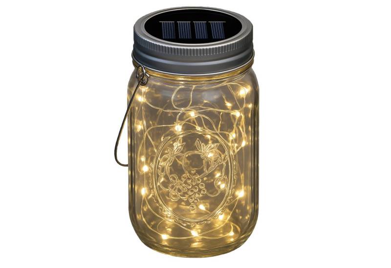 INTERGARDEN LED Solarleuchte Solarlampen für außen warmweiß & wetterfest, 30 LED, Einmachglas INTERGARDEN LED Solarleuchte Solarlampen für außen warmweiß & wetterfest, 30 LED, Einmachglas von INTERGARDEN