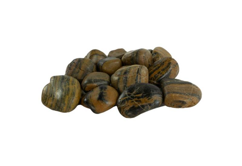 INTERGARDEN Zierkies Dekosteine braun poliert 20 kg, Kieselsteine Garten 5-8 cm, (Sack) von INTERGARDEN