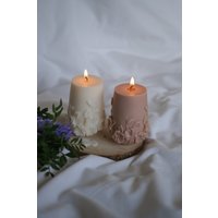 Blumen Stumpenkerze | Wohnkultur Wildblumenkerzen Perfektes Geschenk Für Sie Hochzeitskerze Kerzen Blumenförmige Kerze von INTERLUDECANDLES