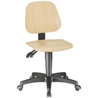 Bimos Arbeitsstuhl 9653-3000 Unitec 2 Sitzhöhe 440-620 mm mit Rollen, Holz von BIMOS