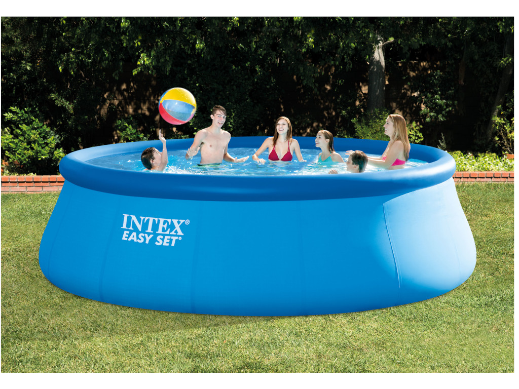 INTEX EasySet Pool Set Ø 457 cm H: 107 cm - Ø: 457 cm H: 107 cm, inkl. GS-Pumpe, Leiter, Abdeckplane von INTEX