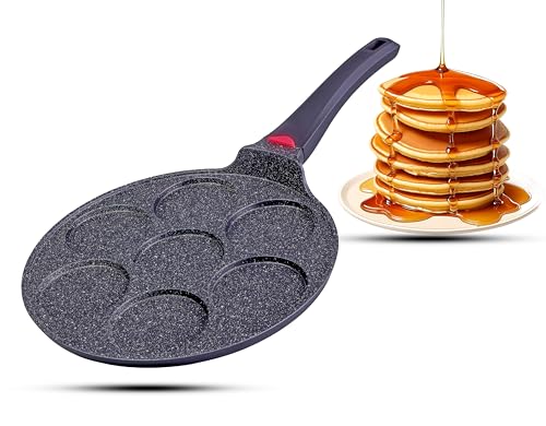 INTIGNIS® Pfannkuchenpfanne Spiegeleierpfanne, 27cm | Greblon Keramikbeschichtung | Induktions-, Gas- und Elektroherde | Für kleine Blinis, Poffertjes von INTIGNIS
