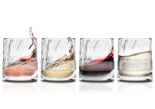 INTIGNIS Kristallglas-Trinkgläser der Elite Collection, 350 ml – bleifrei, geschliffenes transparentes Design – elegantes Trinkgeschirr für Zuhause, Restaurants und Küche von INTIGNIS