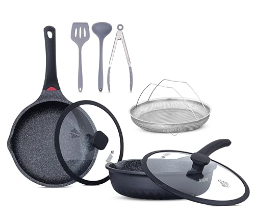 INTIGNIS Premium Bratpfannen-Set, extra tief, mit Deckel, 28 cm und 30 cm, kratzfeste Keramikbeschichtung, für alle Herdarten geeignet INTIGNIS Premium Bratpfannen-Set, extra tief, mit Deckel, 28 cm und 30 cm, kratzfeste Keramikbeschichtung, für alle Herdarten geeignet von INTIGNIS