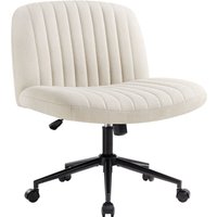 IWMH Bürostuhl ohne Armlehnen, Höhenverstellbar Drehstuhl mit Rollen, Schreibtischstuhl mit mittlerer Rückenlehne - Stoff - Beige IWMH Bürostuhl ohne Armlehnen, Höhenverstellbar Drehstuhl mit Rollen, Schreibtischstuhl mit mittlerer Rückenlehne - Stoff - Beige von INTIMATE WM HEART