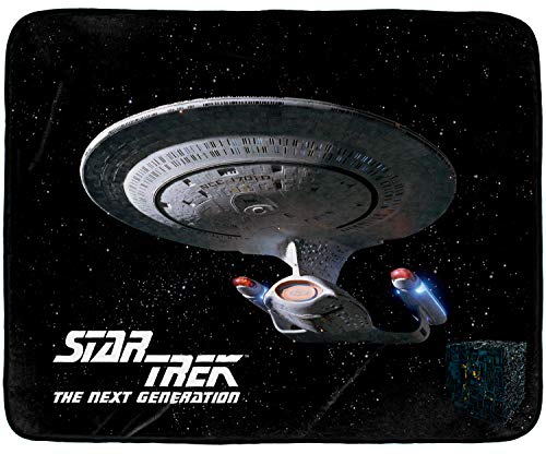 INTIMO Star Trek The Next Generation USS Enterprise NCC-1701-D Starship Fleece Plush Throw Blanket 60" x 48" (152cm x 122cm) von INTIMO