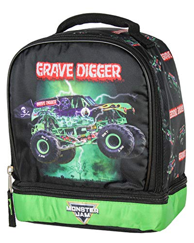 Monster Jam Grave Digger Monster Truck Insulated Dual Compartment Lunch Bag Luch Box von INTIMO