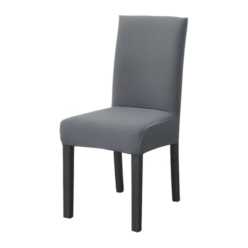 INTIRILIFE 1x Elastischer Stuhlhusse Stuhlüberzug in GRAU mit 38-45 cm Sitzfläche und 45-65 cm Lehnenhöhe - Für Partys Hochzeiten Hotels oder Zuhause im Esszimmer von INTIRILIFE
