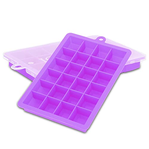 INTIRILIFE 2X Eiswürfelformen in LILA - 2er Set à 24 Fächer Eiswürfel Silikonformen mit Deckel - 18 x 13 x 2.5 - Flexibler Eiswürfelbehälter für EIS Babynahrung und mehr - Deckel Nicht abschließend INTIRILIFE 2X Eiswürfelformen in LILA - 2er Set à 24 Fächer Eiswürfel Silikonformen mit Deckel - 18 x 13 x 2.5 - Flexibler Eiswürfelbehälter für EIS Babynahrung und mehr - Deckel Nicht abschließend von INTIRILIFE
