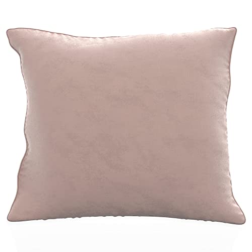 INTIRILIFE 2X Kissenbezug Kissenbezüge aus Samt 40x40 cm in Rosa - Bezüge für Sofakissen Zierkissen Couchkissen Dekokissen für Wohnzimmer Schlafzimmer Sofa Bett Büro Cafeteria oder Wartezimmer von INTIRILIFE