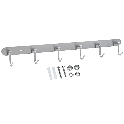 INTIRILIFE Edelstahl Garderobenleiste Modell C - 6 Haken - 46 x 5.5 cm - Kleiderhaken Garderobe Hakenleiste in 5 verschiedenen Designs INTIRILIFE Edelstahl Garderobenleiste Modell C - 6 Haken - 46 x 5.5 cm - Kleiderhaken Garderobe Hakenleiste in 5 verschiedenen Designs von INTIRILIFE