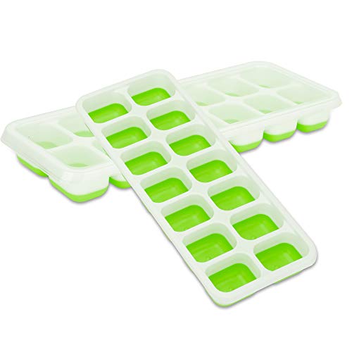 INTIRILIFE Eiswürfelformen in GRÜN - 4er Set à 14 Fächer Eiswürfel Silikonformen mit Deckel - 25.5 x 9.9 x 2.9 cm - Eiswürfelbehälter Stapelbar mit flexiblem Boden - Deckel Nicht abschließend INTIRILIFE Eiswürfelformen in GRÜN - 4er Set à 14 Fächer Eiswürfel Silikonformen mit Deckel - 25.5 x 9.9 x 2.9 cm - Eiswürfelbehälter Stapelbar mit flexiblem Boden - Deckel Nicht abschließend von INTIRILIFE