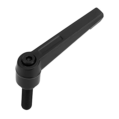 INTIRILIFE Klemmhebel M10 in 7 Längen/Klemmmutter M10 aus verzinktem Stahl - Spanngriff Griffmutter Klemmgriff Verschlusshebel - Verstellbarer Griff in Schwarz - Größe M10x20mm von INTIRILIFE