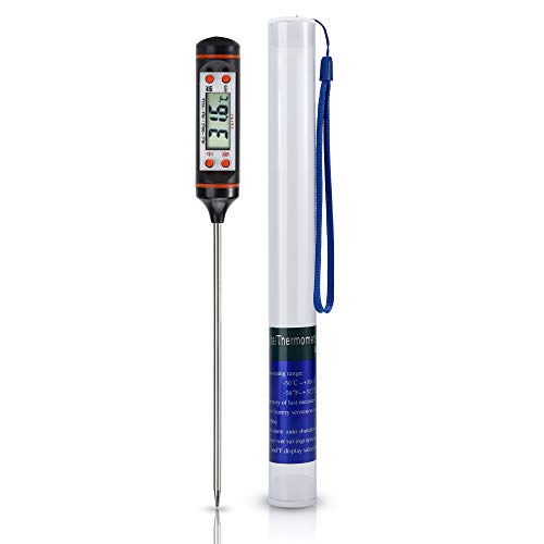 Intirilife Thermometer in SCHWARZ - Elektronisches Thermometer zum Messen von Temperaturen - Digitales Temperaturmessgerät von INTIRILIFE