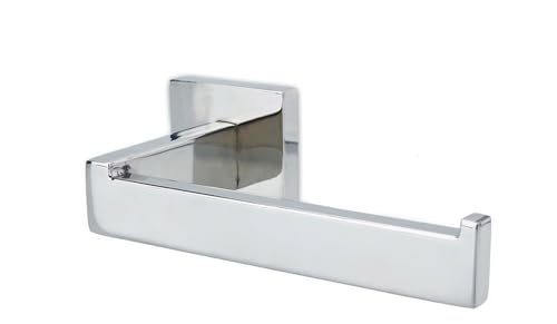 INTIRILIFE Toilettenpapierhalter in Silber - 15 x 9 x 11 cm - Schlichte Edelstahl Papierhalterung ohne Ablage zum Bohren - WC Papier Rollenhalter Handtuchhalter von INTIRILIFE