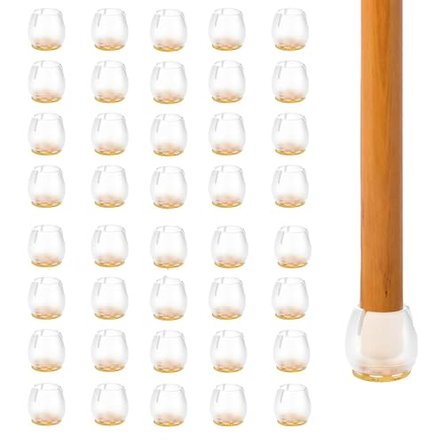 Intirilife 40 Stück Stuhlbeinkappen mit Filzpads- für 12-16 mm breite Stuhlbeine, Stuhlfußkappen Transparent Silikon- Stuhlbeinschoner rund- Schutz von Hartholz- Laminat Fliesenböden vor Kratzern Lärm Intirilife 40 Stück Stuhlbeinkappen mit Filzpads- für 12-16 mm breite Stuhlbeine, Stuhlfußkappen Transparent Silikon- Stuhlbeinschoner rund- Schutz von Hartholz- Laminat Fliesenböden vor Kratzern Lärm von INTIRILIFE