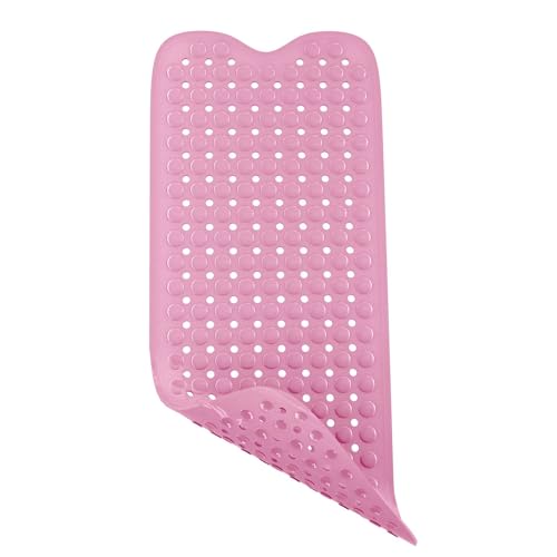 Intirilife Badewannenmatte in Pink - 100-40 cm - Hautsensitive BPA-freie schimmelresistente Duschmatte rutschsicher maschinenwaschbar von INTIRILIFE
