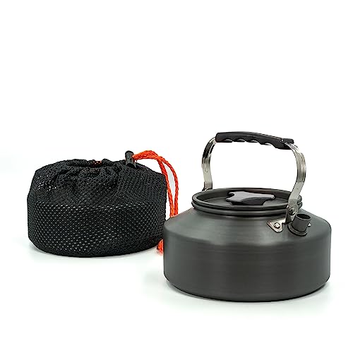Intirilife Camping Wasserkocher Outdoor Kochkessel aus Aluminium in Schwarz mit 1.1 L Füllmenge - Tee Kessel Kanne zum Kochen von Wasser Tee Kaffee oder Suppe beim Camping oder auf Reisen Intirilife Camping Wasserkocher Outdoor Kochkessel aus Aluminium in Schwarz mit 1.1 L Füllmenge - Tee Kessel Kanne zum Kochen von Wasser Tee Kaffee oder Suppe beim Camping oder auf Reisen von INTIRILIFE