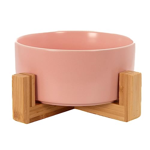 Intirilife Futternapf aus Keramik mit Gestell in Pink - Gesamt 20.5 x 8.5 cm - Napf 15.5 x 6.5 cm - 800 ml Füllmenge - Fressnapf, Trinknapf für Hunde und Katzen mit Bambushalter Intirilife Futternapf aus Keramik mit Gestell in Pink - Gesamt 20.5 x 8.5 cm - Napf 15.5 x 6.5 cm - 800 ml Füllmenge - Fressnapf, Trinknapf für Hunde und Katzen mit Bambushalter von INTIRILIFE