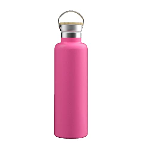 INTIRILIFE praktische Edelstahl Thermosflasche Isolierkanne in Pink mit 750ml Volumen - Für Unterwegs zum Wandern oder beim Sport von INTIRILIFE