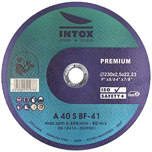 INTOX Trennscheiben 230mm x 2,5mm 50 Stück Inox Akku Flexscheibe für Metall Stahl und Edelstahl von INTOX STEEL & TOOLS
