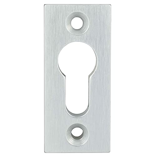 INTRA-TEC Aluminiumbeschlag massiv 10x30x67 mm Schlüsselrosette eckig Lochabstand 50 mm von INTRA-TEC