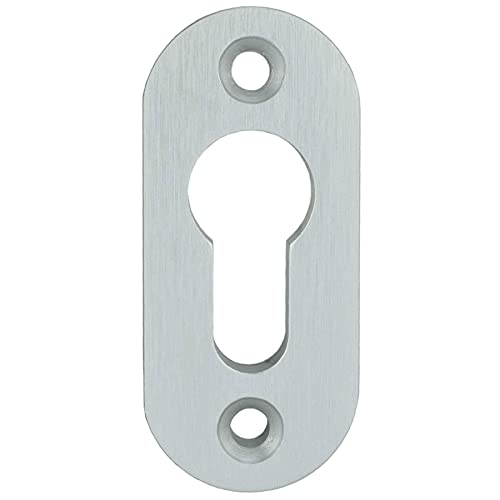 Aluminiumbeschlag massiv 10x30x67 mm Schlüsselrosette oval Lochabstand 50 mm von INTRA-TEC